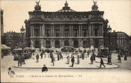 Paris CPA Opera Et La Station Du Metropolitain (automobiles) - Paris (09)