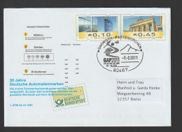 Germany ATM Postal Stationary Used 2011 Garmisch-Partenkirchen GAP 2011 FIS Alpine Ski WM. Postal Weight 0,04 Kg. Please - Skisport
