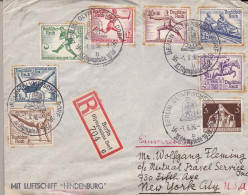1936 Germania Impero, Michel N. 624/627+629/631+617 Da Berlino Per New York - Other & Unclassified