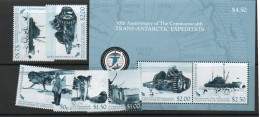 ROSS DEPENDENCY  -  2007 - TRANS ANTARCTIC EXPEDITION SET OF 5  + SOUVENIR SHEET  MINT NEVER HINGED SG £25.25 - Unused Stamps