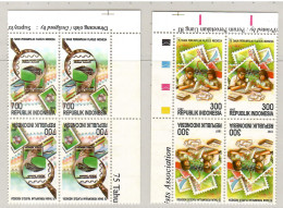 Indonesia 1997, Stamp-on-stamp, Bird, Birds, 2x Block Of 4, MNH** - Indonesia