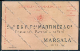 Trapani Marsala Commerciale PIEGHINE Cartolina MV6840 - Trapani