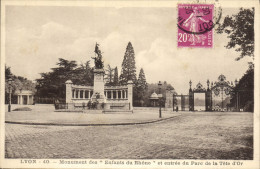 CPA Lyon Monument Des Enfants Du Rhone Et Entree Du Parc De La Tete D'Or - Lyon 1
