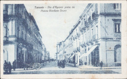 Ao480 Cartolina Taranto Citta' Via D'aquinio Presa Da Piazza Giordano Bruno - Taranto