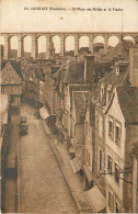 CPA Morlaix Finistere La Place Des Halles Et Le Viaduc - Morlaix
