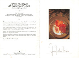 Carte Double-Recette-Fines Feuilles De Chocolat Amer    L3914 - Sin Clasificación