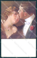 Artist Signed Simeone Lady Romantic Couple Serie 174-4 Cartolina Postcard TW2183 - Autres & Non Classés