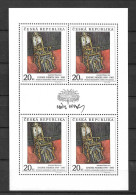 CZECHOSLOVAKIA  - MNH  - A  1996 SHEET OF 4 MNH STAMPS -  Ref  3 - Blocks & Sheetlets