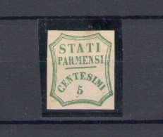 1859 PARMA Governo Provvisorio 5 Cent Verde Azzurro I Composizione N. 12 MLH* - Parma