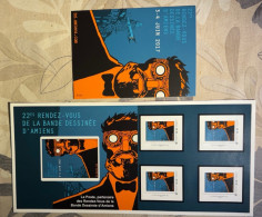 2017 Collector MonTimbreaMoi  22eme Rdv De La BANDE DESSINEE D'Amiens  AFFICHE SALON Et Sa CARTE POSTALE - Collectors