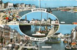 CPM Souvenir Du Croisic Plage De Fort Lin Le Port Quai De La Petite Chambre Le Port Et La Criee Bate - Greetings From...