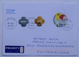Lettre Affranchie De Finlande Vers La Suisse – Timbres Modernes Et Colorés (2011) - Briefe U. Dokumente