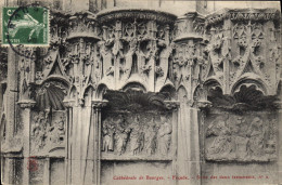 CPA Cathedrale De Bourges Facade Suite Des Deux Testaments - Bourges