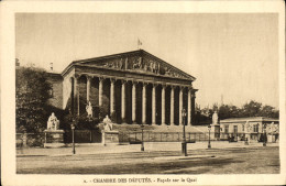 CPA Paris Chambre Des Deputes Facade Sur Le Quai - Other Monuments