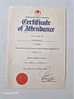 Vintage ! 1984 Singapore Anti-Narcotics Association Certificate Of Attendance - Collections