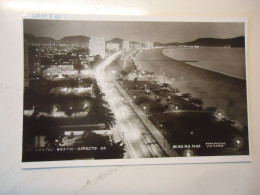 BRAZIL   POSTCARDS SANTOS AV.BEIRA MAR FROM SHIP S/S OCEAN REEFER SEND FROM CABO VERDE - Sonstige