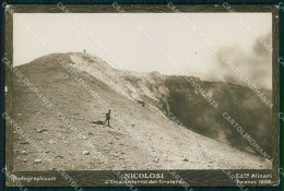 Catania Nicolosi Etna Interno Del Cratere Alinari Foto Cartolina RB9372 - Catania