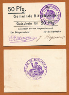 1914-18 // Ville De BITSCHWEILER (Haut-Rhin 68) // Bon De Nécessité De 50 Pfennig - Bons & Nécessité