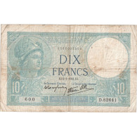 France, 10 Francs, Minerve, 1941-01-02, D.82641, TB - 10 F 1916-1942 ''Minerve''