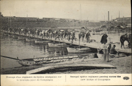 CPA Militaria Passage D'un Regiment De Spahis Senegalais Sur Le Nouveau Pont De Compiegne - Uniforms