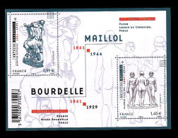 F4626 - Feuillet - Sculpteurs : Bourdelle Et Maillol - Neuf N** - Très Beau - Faciale 2,34 € - Vendu Sous Faciale. - Ungebraucht