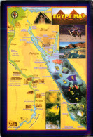 CPM Egypt Map Postcard Egypt - Sonstige & Ohne Zuordnung