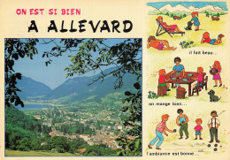 38 ALLEVARD VUE SUR LA VILLE ET LES MONTAGNES - Allevard