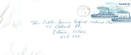 Entier Postal Postal Stationary Canada Bateaux Bateau Courtenay - 1953-.... Elizabeth II
