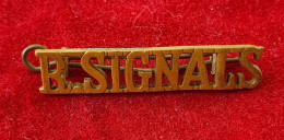Insigne D'épaule En Laiton Des Royal Signals - 1914-18