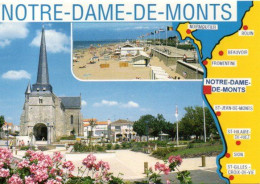 CPM Géographique 85 VENDEE - NOTRE-DAME-DE-MONTS Station De Vacances Familiales Au Cœur Des Pays De Monts - Maps