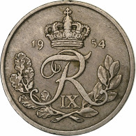 Danemark, Frederik IX, 25 Öre, 1954, Copenhagen, Cupro-nickel, TTB, KM:842.1 - Danimarca