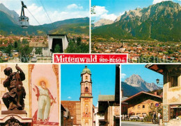 Mittenwald Bayern Karwendel Talstation Pfarrkirche Panorama - Mittenwald