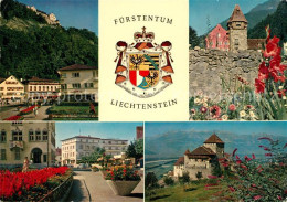 Vaduz Postplatz Schloss Rotes Haus Landesfuerstliche Residenz - Liechtenstein