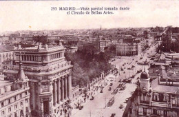 Espana -  MADRID -  Vista Parcial Tomada Desde El Circulo De Bellas Artes - Madrid