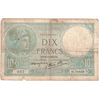 France, 10 Francs, Minerve, 1940-09-26, H.76836, TB - 10 F 1916-1942 ''Minerve''