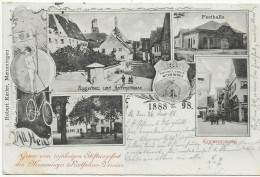 Ansichtskarte Memminger Radfahrverein, 1898 Nach Nördlingen - Brieven En Documenten