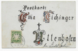 Ansichtskarte Mit Rücks. Rose Von Dillingen Nach Uttenhofen, 1906 - Brieven En Documenten