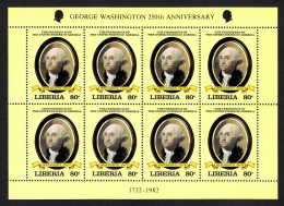 Liberia: Georg Washington 250th Anniversary: Block Of George Washington, Mnh - Liberia