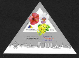 Malaysia 2013: Tri-Natoin, 3rd Stamp Exhibition Mit Singapur Und Thailand, Mnh - Malaysia (1964-...)