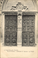 CPA Aix En Provence Cathedrale St Sauveur Le Portail - Aix En Provence