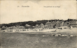 CPA Trouville Vue Generale De La Plage - Trouville