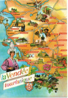 CPM Géographique 85 La VENDEE Touristique - Costumes De Vendée. Huitres. Crustacés. Blason, Multi Vues - Maps