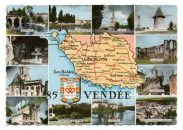 CPM Géographique 85 VENDEE - Mervent. Montaigu. Vouvant. Chantonnay. Mont Des Alouettes. Maillezais. Ste-Hermine - Maps