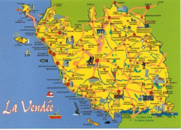 CPM Géographique 85 LA VENDEE - La Roche Sur Yon. Luçon. La Mothe Achard. Bazoges En Pareds. Notre Dame De Riez - Maps