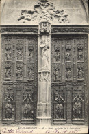 CPA Aix En Provence Porte Sculptee De La Cathedrale - Aix En Provence