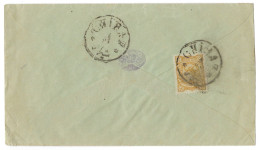 Iran 1901 Cover Shiraz To Isfahan Postal History Qajar 1897 Lion Stamp 5 Ch. - Iran