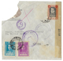 Iran 1944 Anglo-Soviet-Persian Censorship Cover Teheran New York, USA Postal History, Mohammad Reza Shah Pahlavi Stamps - Iran
