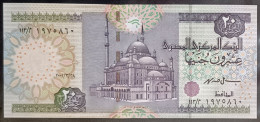 MA - Egypt 2001 Banknote 20 Pounds UNC P-65 - RARE - Egypte