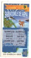 WINTER HOLIDAYS LOTTERY TICKET, DEER, BIRD, No.10-042614-052, ROMANIA - Lottery Tickets