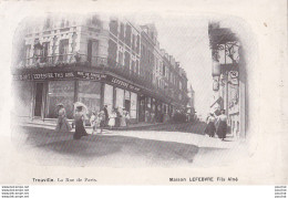 A12-14) TROUVILLE- LA RUE DE PARIS - ANIMEE - MAGASIN MAISON LEFEBVRE FILS AINE - ( 2 SCANS ) - Trouville